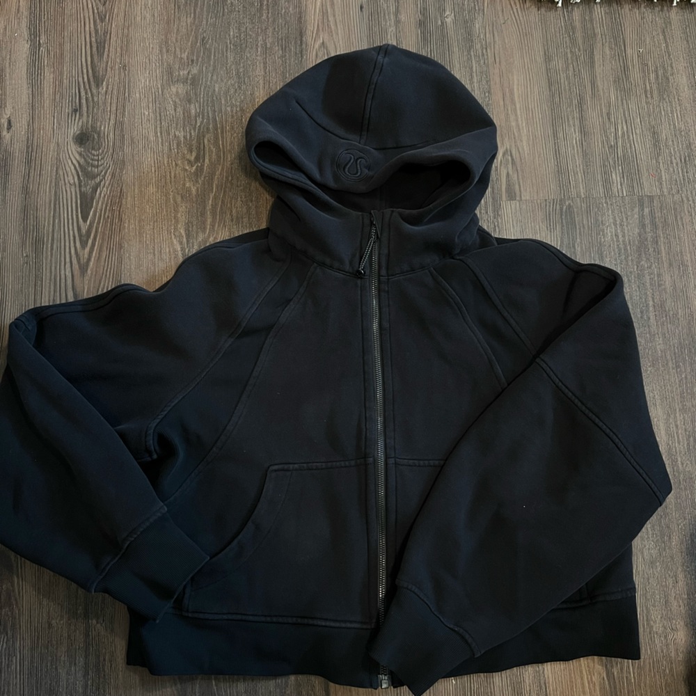 lululemon scuba full zip black M/L